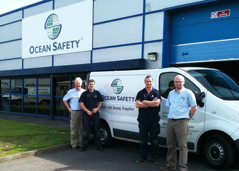 The team at Ocean Safety outside their new premises in Greenock