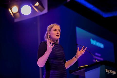 Darian McBain speaking at the Trust Women Conference 2016