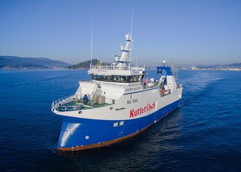 Galician shipyard Nodosa is returning to DanFish this year, having designed and built a pair of innovative fresher trawlers for German fishing company Kutterfisch Photo: Nodosa