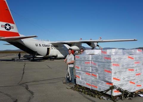 Donations being distributed