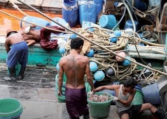 The report exposes human rights abuses associated with human trafficking in Thailand's fishing industry © EJF