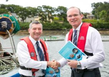 Chair of the Working Group, John Leech (chief executive, Irish Water Safety) and Minister Simon Coveney pictured at the launch in Castletownbere