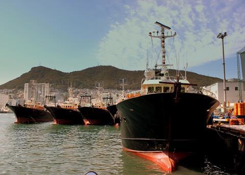 Fishing boats in Busan Port, South Korea. Credit: calflier001/CC-BY-SA-2.0