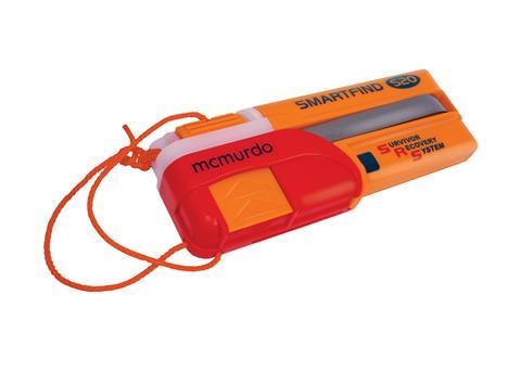 The Smartfind S20 sends alert messages, GPS position and identity codes to AIS receivers