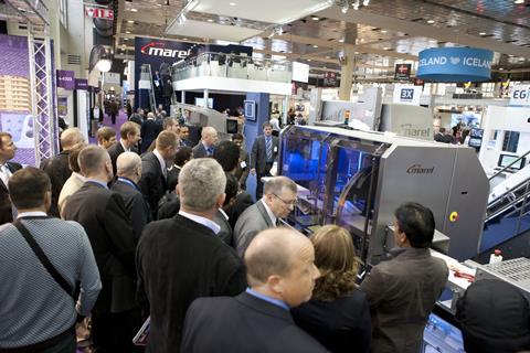 Demonstrations of Marel processing equipment attracted plenty of attention at this year’s Seafood Processing Europe exhibition