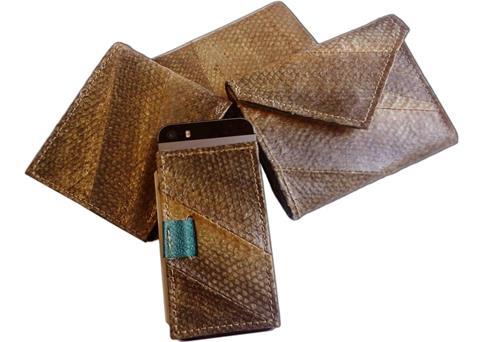 Tidal Vision has launched its introductory line of aquatic leather products - Alaska salmon leather wallets
