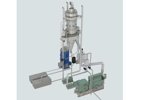 Clean Marine’s system is a ‘Multistream’ scrubber designed to clean 30,000kg of exhaust per hour