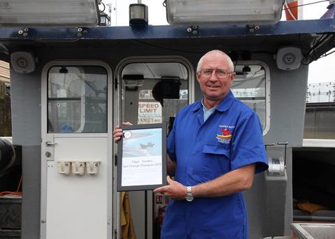 Nigel Sanders has received World Animal Protection’s Sea Change award
