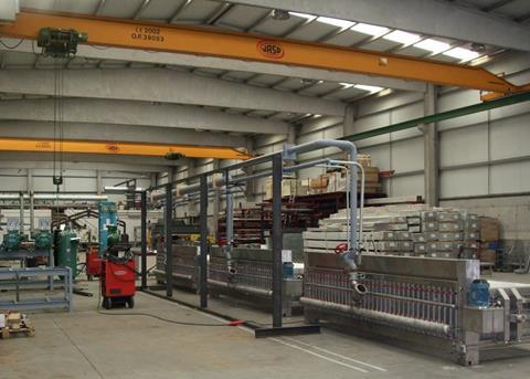 Turnkey refrigeration installation for a Portuguese fish processor being built at Tucal facilities in La Coruña, Spain