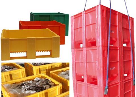 The Dolav Ace plastic pallet boxes and winchable Ace