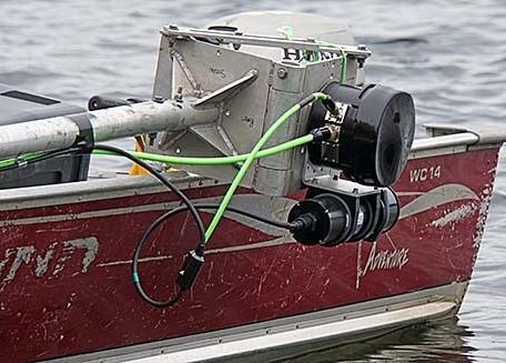 M3 Sonar with M3 Tag Activator installed on a pole mount