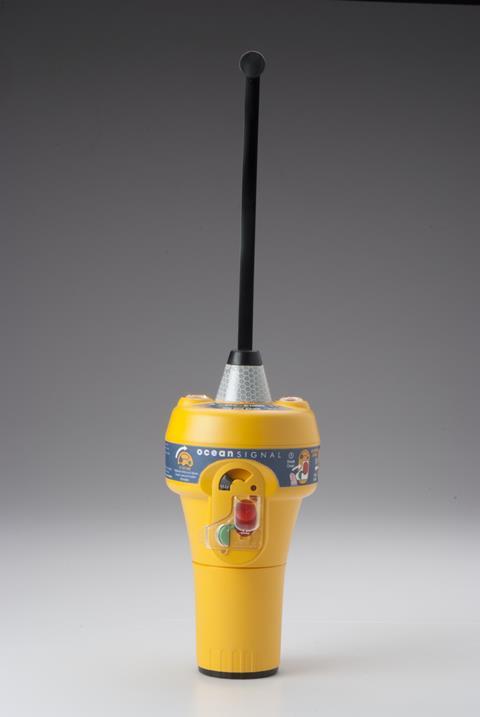 The SeaSafe E100G Emergency Position Indicating Radio Beacon (EPIRB) with GPS for ultra-fast and highly accurate positioning data