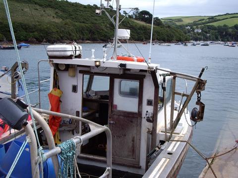 Succorfish’s new hi-tech global vessel monitoring system, the SC2, is easy to install and can be seen to the right of the light on the wheel-house