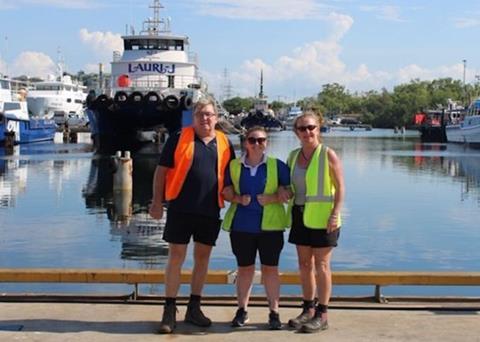 (l-r) Stay Afloat Darwin trusted advocates Michael O’Brien, Toni Hedditch and Fran Davis Photo: WAFIC