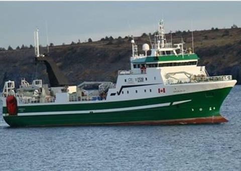 TrackWell Product manager is in operation onboard the factory vessel Newfoundland Lynx
