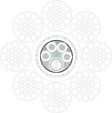 Drawing of Novacavi’s new composite tow cable