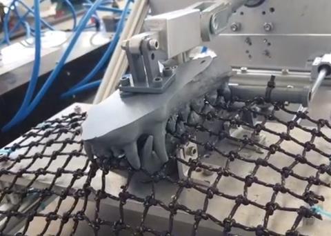 The robotic jaw simulates a real predator attack Photo: Garware Technical Fibres