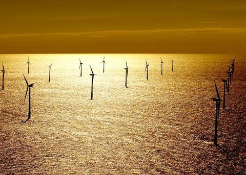 Horns Rev offshore wind farm. © DONG Energy  A/S