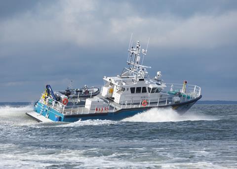 The KBV312 Coast Guard vessel will be used for fisheries control