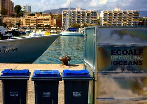 The goal of the project is to transform the plastic debris found in the Mediterranean into thread to make fabric. Credit: Ecoalf