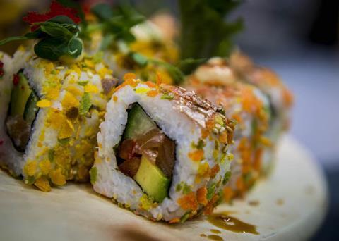 Scottish salmon sushi